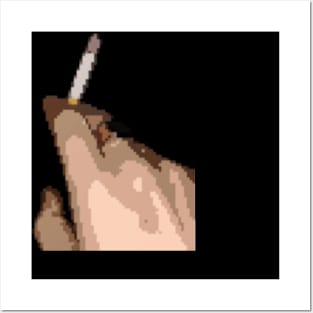 pixel cigarette Posters and Art